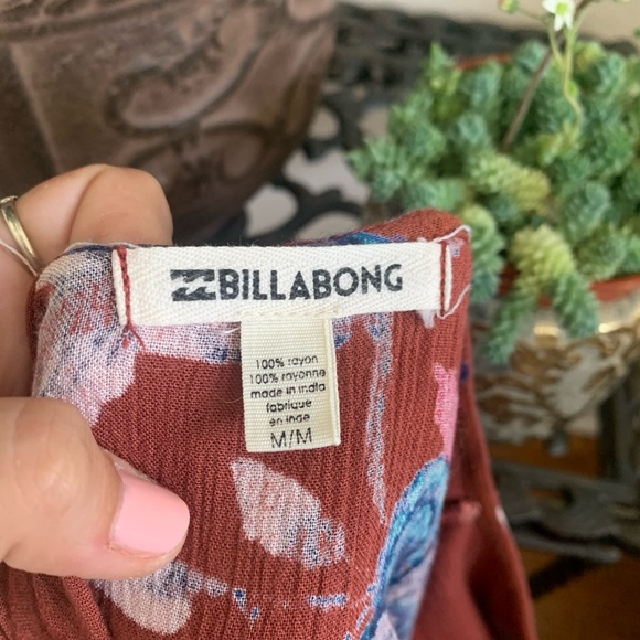 Billabong Red Floral Print Wrap Dress - Picture 10 of 10